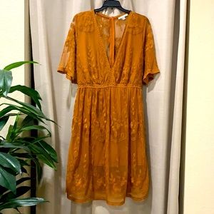 Rust lace dress